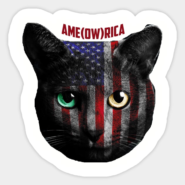 Murica cat Sticker by sonny2k